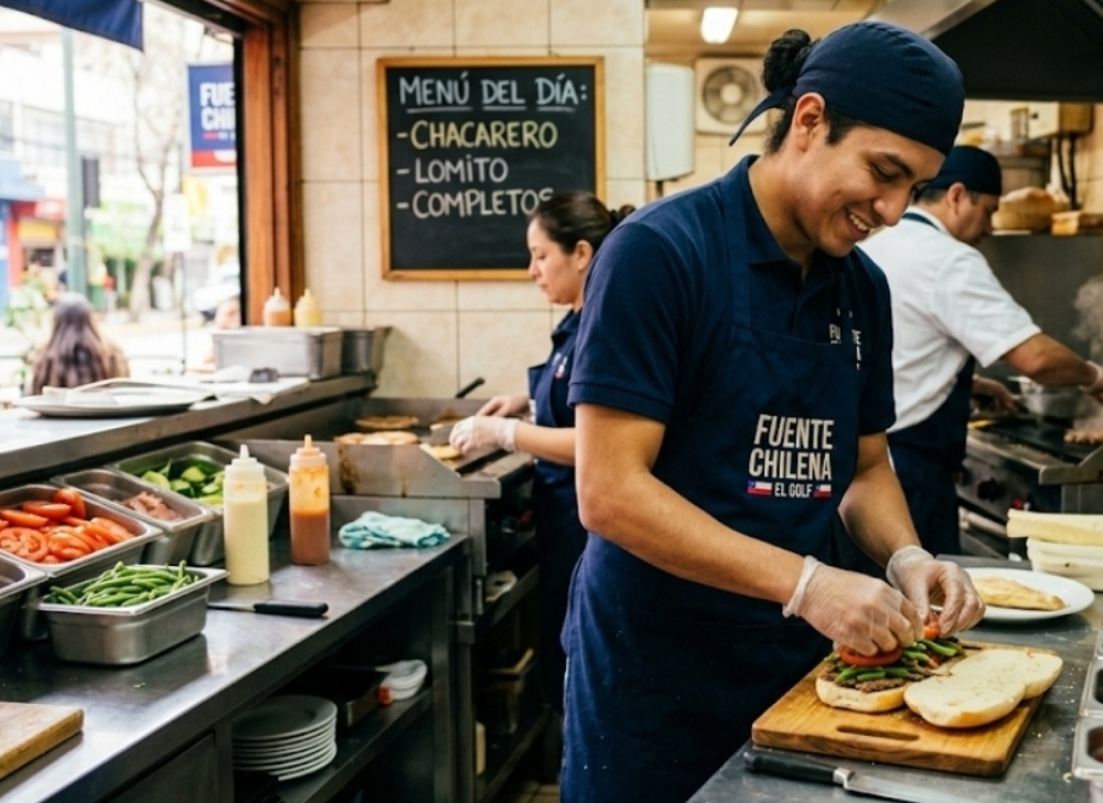 Ayudante de cocina Fuente Chilena El Golf Part Time 30 horas